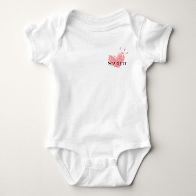 Scarlett Heart Baby Bodysuit Baby Strampler (Vorderseite)