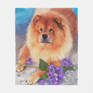 SCARLETT heARTdog Chow-Chow Fleecedecke in 3