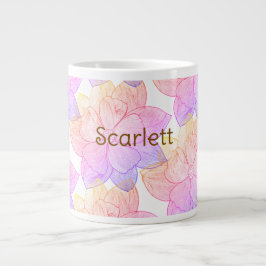 Scarlett Personalisierter Blumenname Latte-Mug Jumbo-Tasse