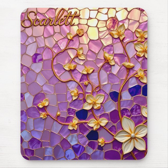 SCARLETT ~ Sweet Mauve Pattern ~ Mousepad (Vorne)
