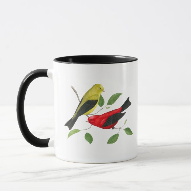 Scarlettanagers-Vogel-Kunst-Tasse Tasse (Links)
