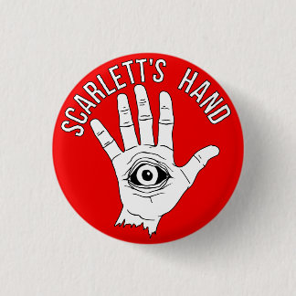 Scarletts Handrundes Knopf-Rot Button