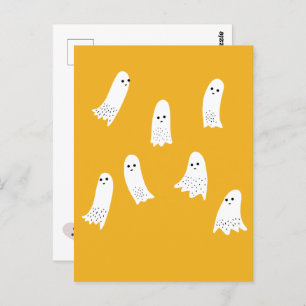 Scarry Halloween Ghosts Scandi Spooki Design Postkarte