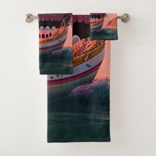 Scary boat badhandtuch set
