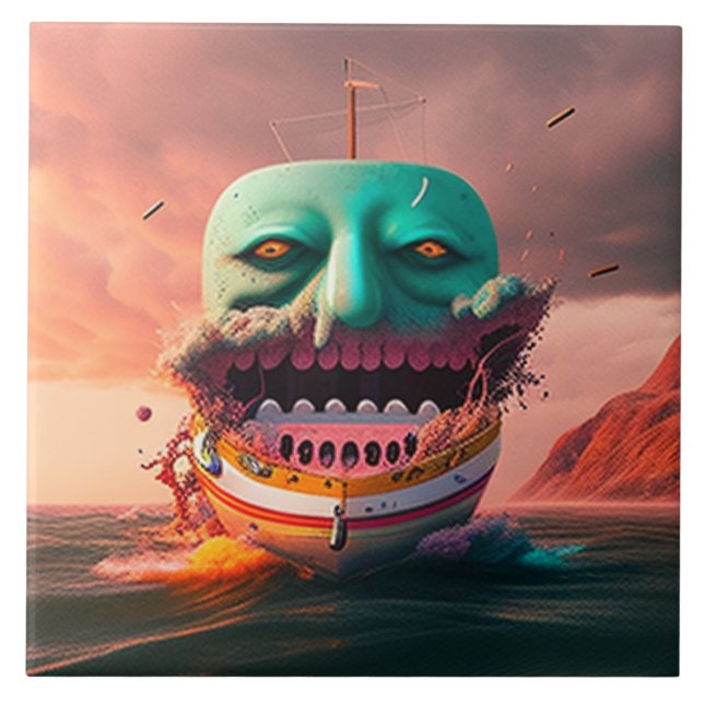 Scary boat fliese (Vorderseite)