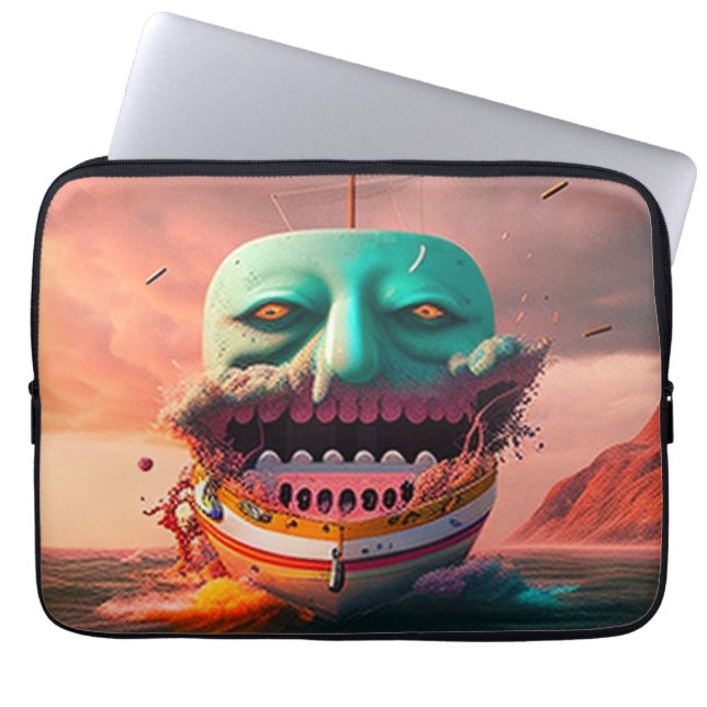 Scary Boat Laptopschutzhülle (Vorderseite)