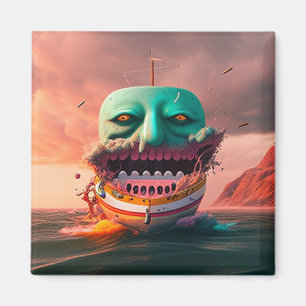 Scary boat magnet
