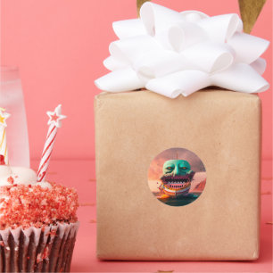 Scary boat runder aufkleber