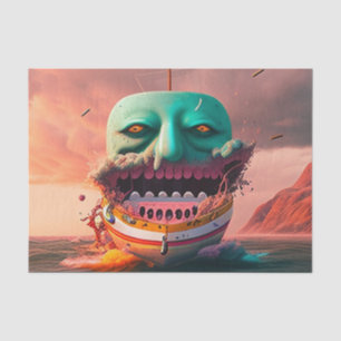 Scary boat seidenpapier