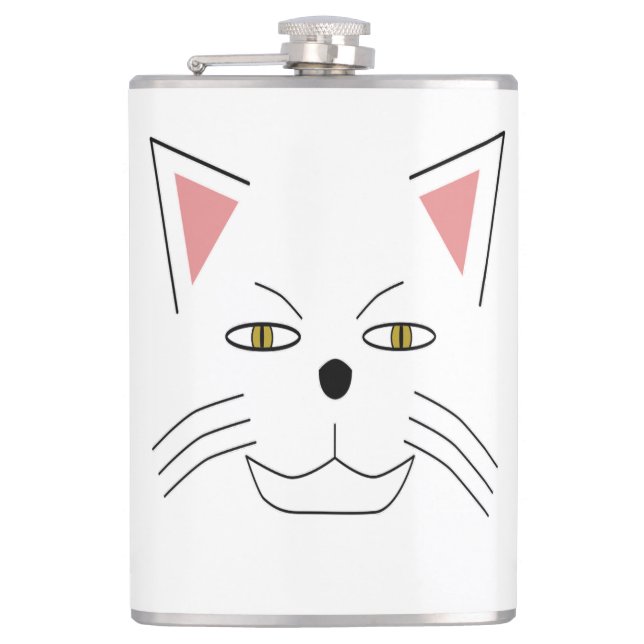 scary cat meow meow flachmann (Vorderseite)