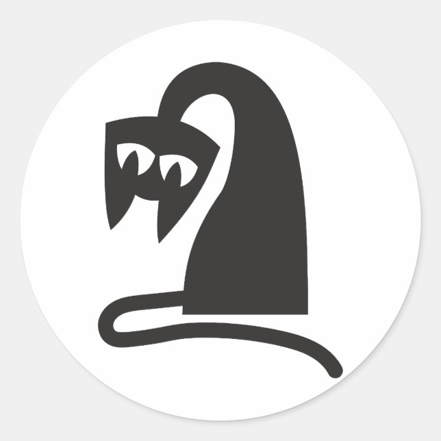 Scary Cat Runder Aufkleber (Vorderseite)