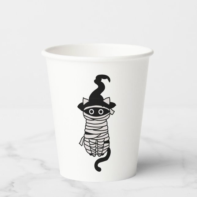 Scary cat wrapped pappbecher (Vorderseite)