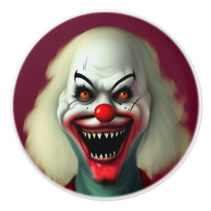 Scary clown horror portrait ugly monster Halloween Keramikknauf