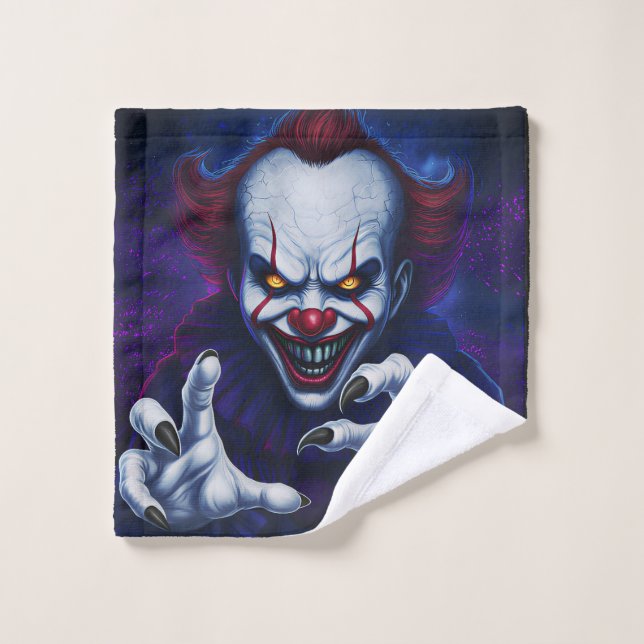 Scary Clown Wash Cloth Waschlappen (Waschlappen)