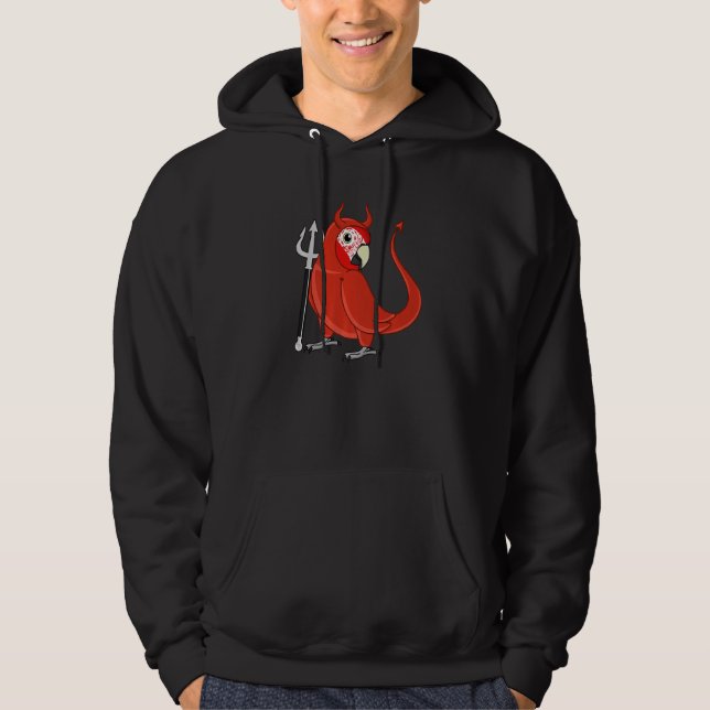 Scary Devil Costume Parrot I Green-winged Macaw Pr Hoodie (Vorderseite)