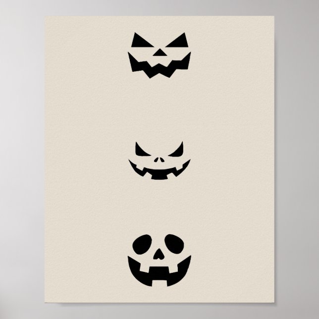 Scary Halloween Faces Poster (Vorne)