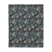 Scary Halloween Grim Reaper Grave Stones Pattern