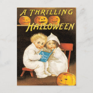 Scary Halloween Stories Vintage Postcard Postkarte