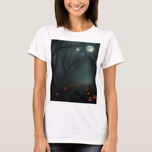 Scary Haunted Forest Glow Tee – Stunning Look  (Vorderseite)