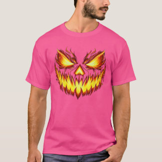 Scary Jack O Lantern Carved Pumpkin Face Halloween T-Shirt
