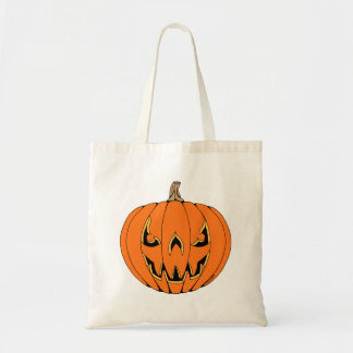 Scary Jack-o'-Lantern Halloween Design Tragetasche