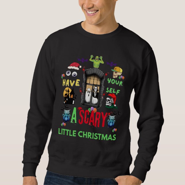 Scary Little Christmas Horror Holiday Design   Sweatshirt (Vorderseite)