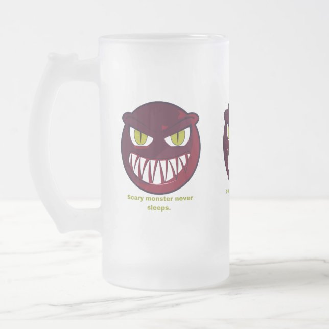 Scary monster never sleeps. mattglas bierglas (Links)