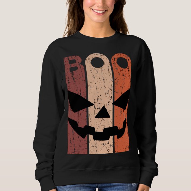 Scary Pumpkin Face Halloween Costume with Monster  Sweatshirt (Vorderseite)