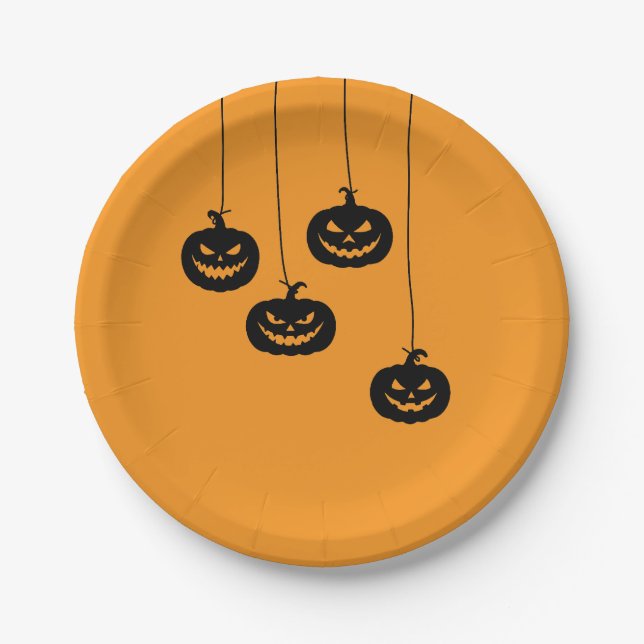 Scary Pumpkin hanging Pappteller (Vorderseite)