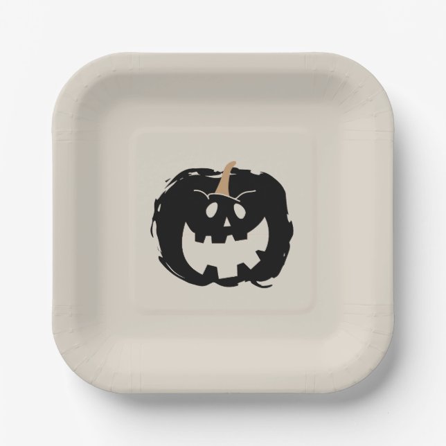 Scary Pumpkin Pappteller (Vorderseite)