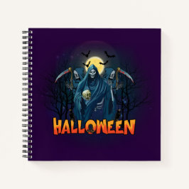 Scary Skeleton Night Halloween, mein Halloween Moo Notizbuch
