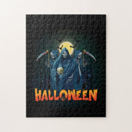 Scary Skeleton Night Halloween, mein Halloween Moo Puzzle