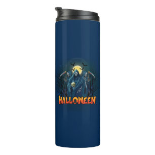 Scary Skeleton Night Halloween, mein Halloween Moo Thermosbecher