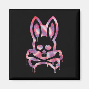 Scary Skull And Crossbones Bad Rabbit Horror Bunny Magnet