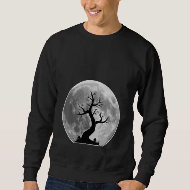 Scary tree in the Moon Halloween Costumes Sweatshirt (Vorderseite)