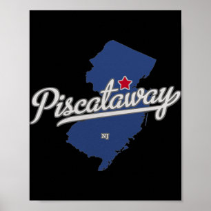 Scataway New Jersey Nj Karte Poster