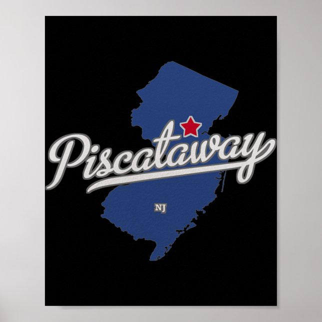 Scataway New Jersey Nj Map  Poster (Vorne)