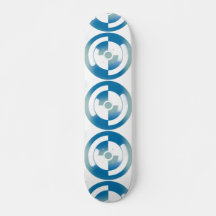 Scateboard with Tiled Abstract Circles