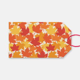 Scated Herbst Leaves Herbstfarben Geschenkanhänger