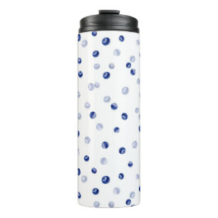 Scatter Blueberries Seamless Pattern Thermosbecher