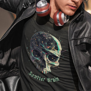 Scatter Brain Skull - Cooler Tief denkender Schäde T-Shirt