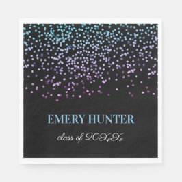 Scatter Glitzer Blau und Lila Serviette