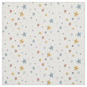Scatter Stars Dusty Blue Gold Mute Baby Kinderzimm Stoff