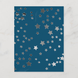 Scatter Stars on Blue Postkarte