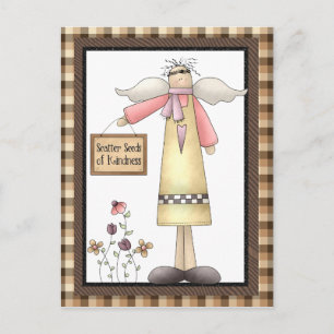 Scatter the seed of Kindness Angel postcard Postkarte