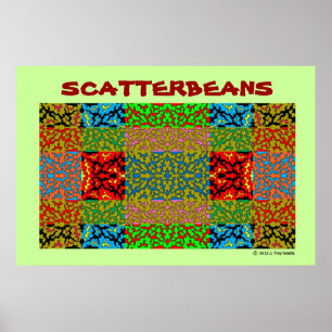 Scatterbeans Multi Color Collage Poster