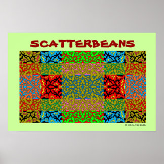 Scatterbeans Multi Color Collage Poster