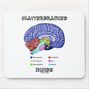 Scatterbrained Innere (Gehirn-Anatomie-Spaß) Mousepad