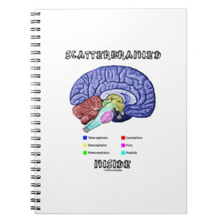 Scatterbrained Innere (Gehirn-Spaß) Notizblock
