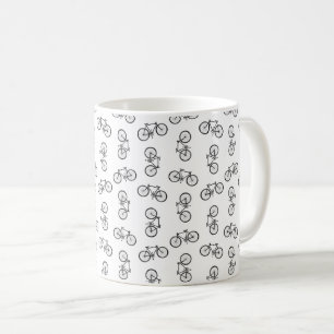 Scattered Bicycle Print Muster CUSTOM BG FARBE Kaffeetasse